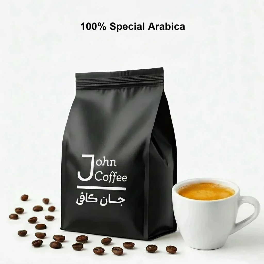 قهوه ۱۰۰٪ عربیکا ویژه جان کافی 250 گرمی
