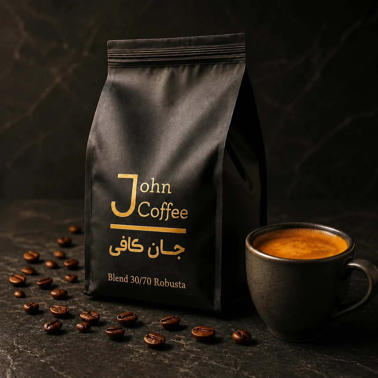 خرید قهوه 70/30 روبوستا / کافئین انفجاری / جان کافی