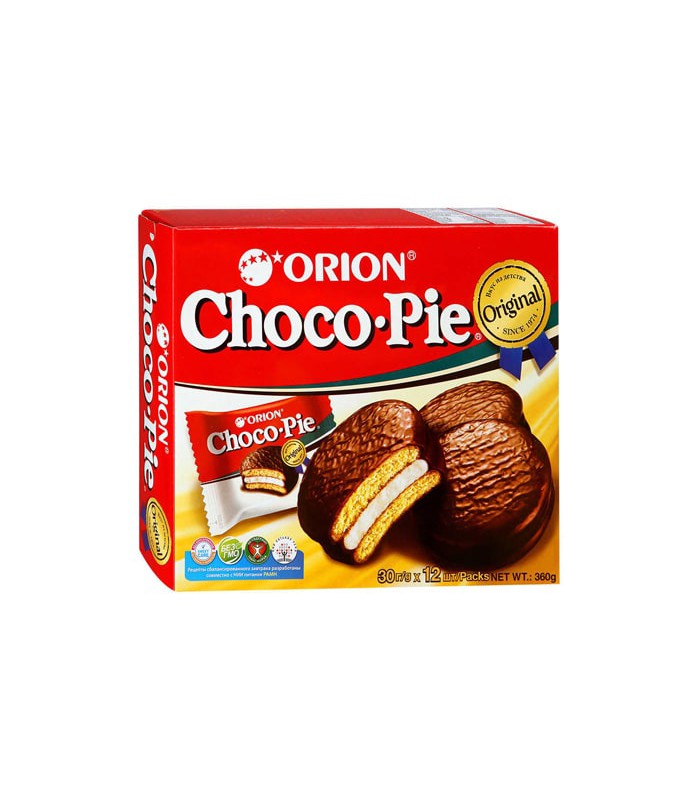 کیک شوکو پای روکش شکلات اورجینال 12 عددی اوریون Orion Choco Pie