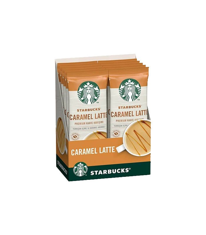 پودر کارامل لاته فوری ساشه ای 10 عددی استارباکس Starbucks / جان کافی