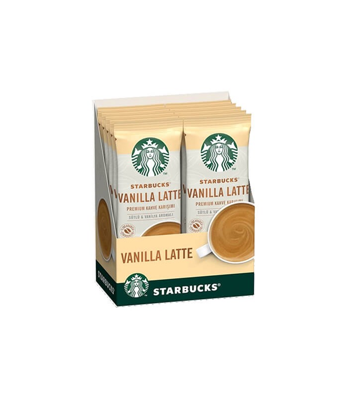 پودر وانیلا لاته فوری ساشه ای 10 عددی استارباکس Starbucks / جان کافی