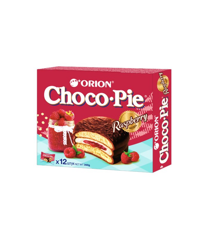 کیک شوکو پای روکش شکلات با طعم توت فرنگی 12 عددی اوریون Orion Choco Pie