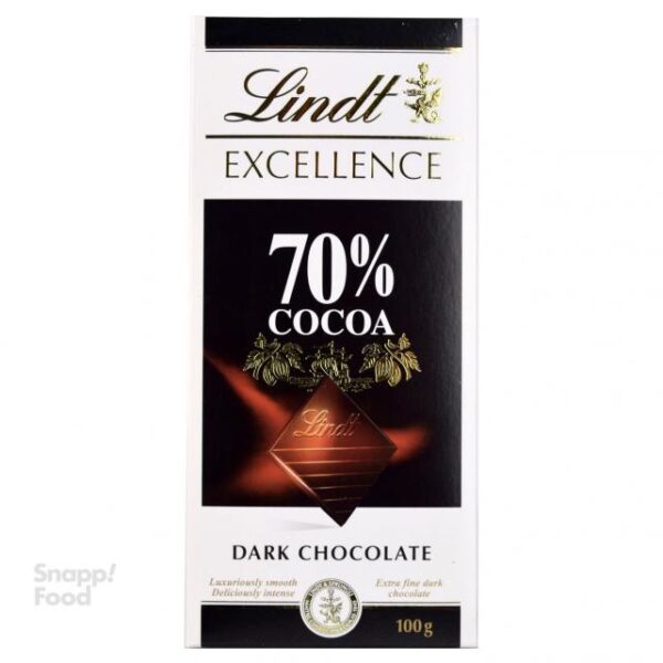شکلات تخته ای تلخ ۷۰% لینت ۱۰۰ گرم Lindt