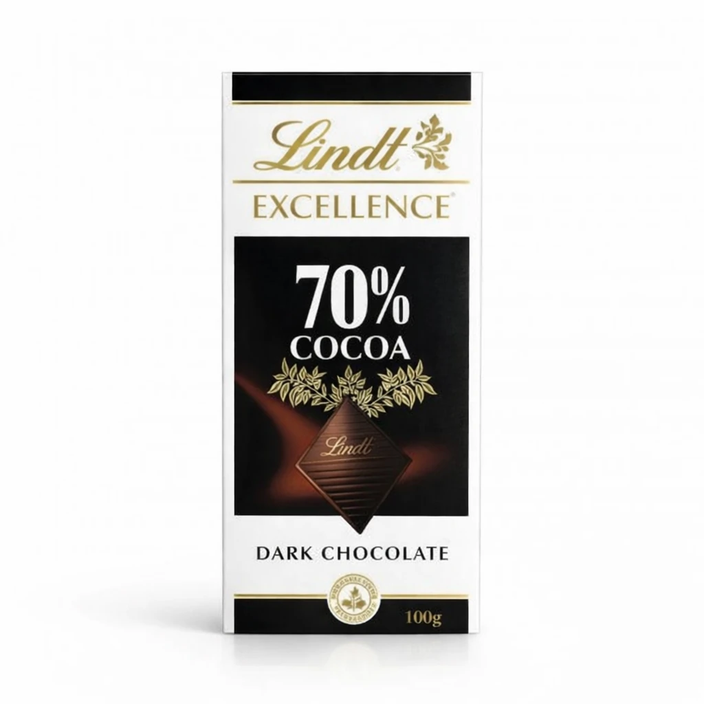 شکلات تخته ای تلخ ۷۰% لینت ۱۰۰ گرم Lindt