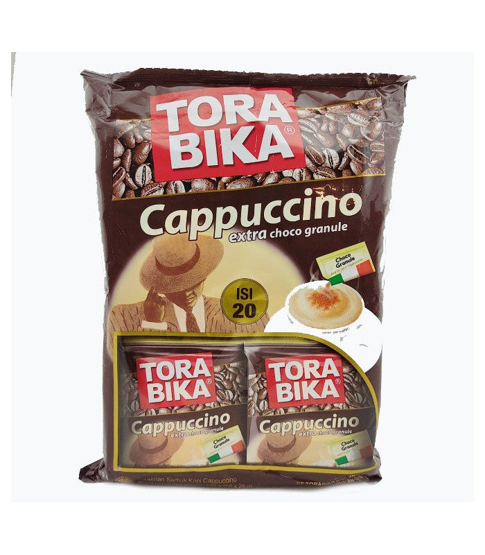 پودر کاپوچینو 3 در 1 با پودر شکلات 20 عددی تورابیکا Torabika