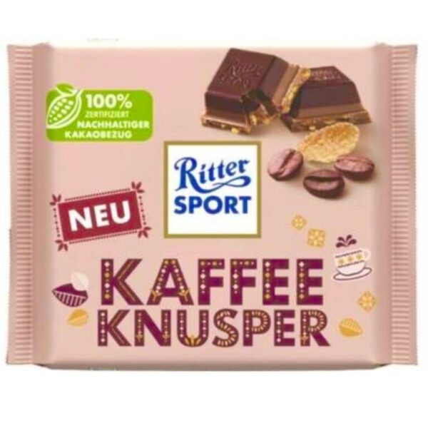 شکلات ریتر اسپرت آلمانی مدل ۱۰۰g KAFFEE KNUSPER