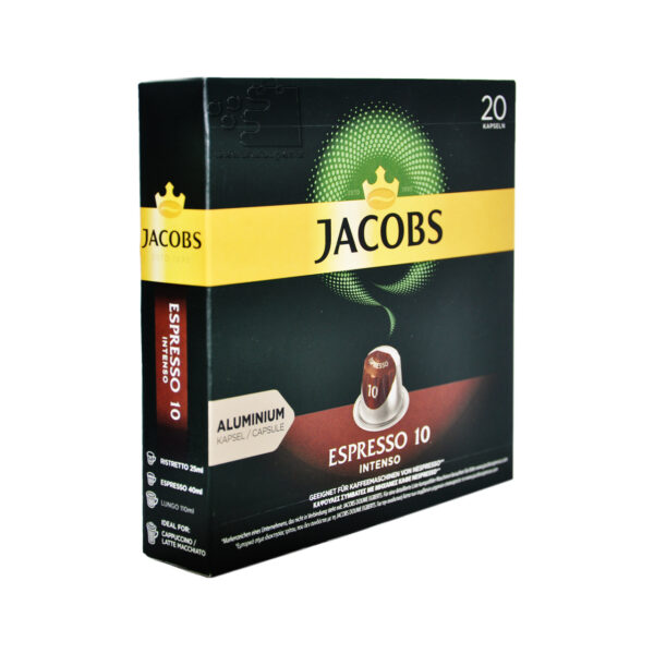 کپسول قهوه اسپرسو 10 اینتنسو ۲۰ عددی جاکوبز – jacobs